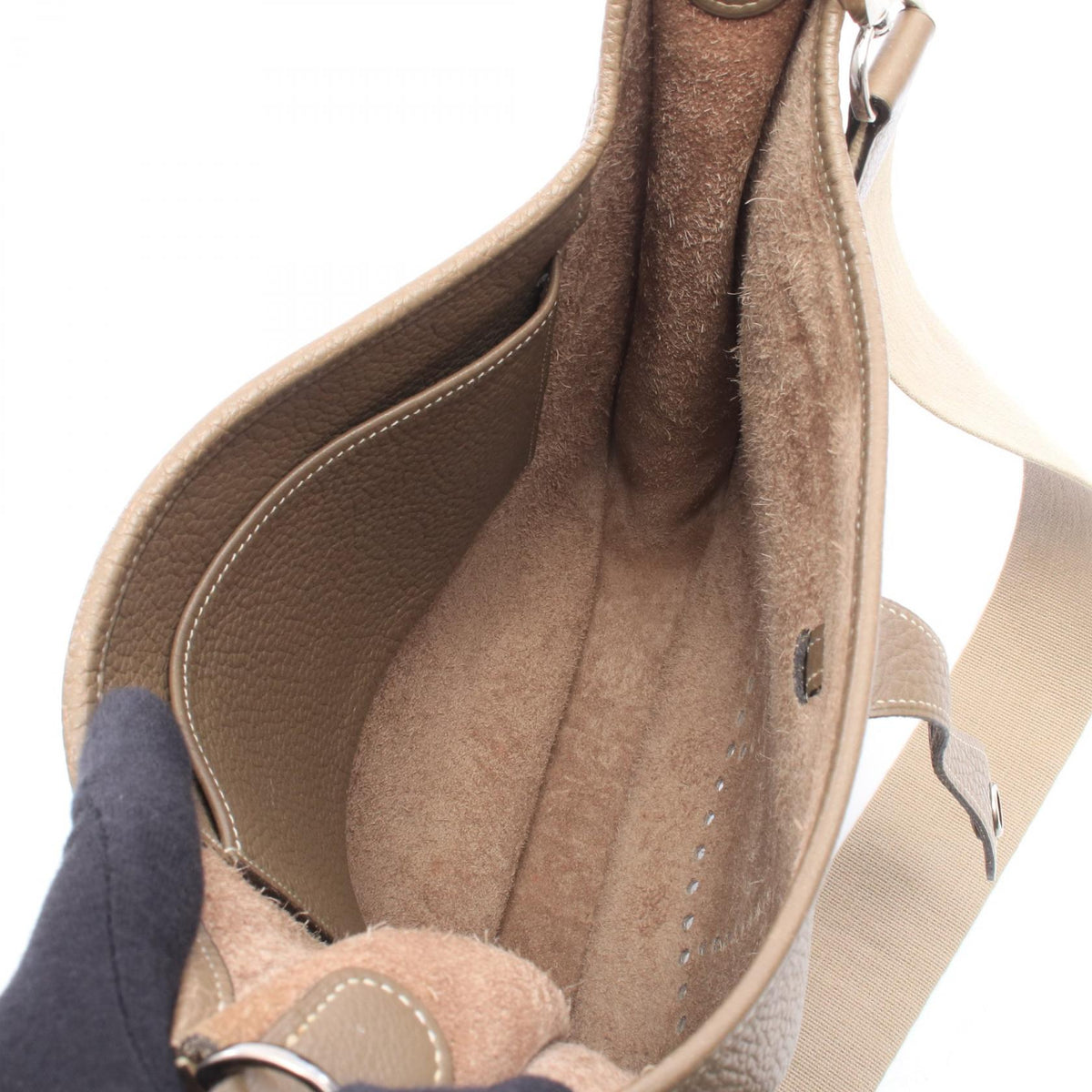 HERMES Evelyne 1 Anne PM Shoulder BagEtoupe Grey Etoupe Grey Gray Taurillon Clemence leather�Taurillon Clemence 2101220205010