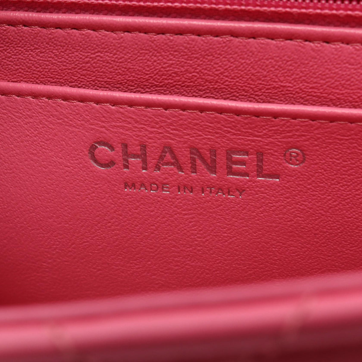 CHANEL Pink Mini Matelasse Lambskin (sheep leather) 2107601180945