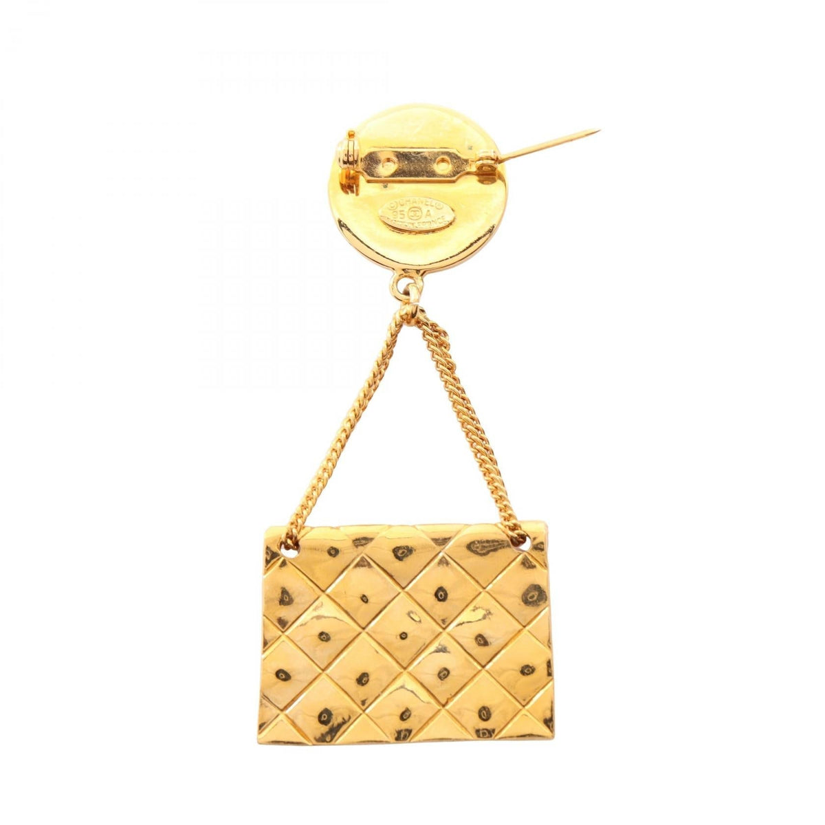 CHANEL Gold 95A Matelasse bag motif Gold Plated 2118400246886