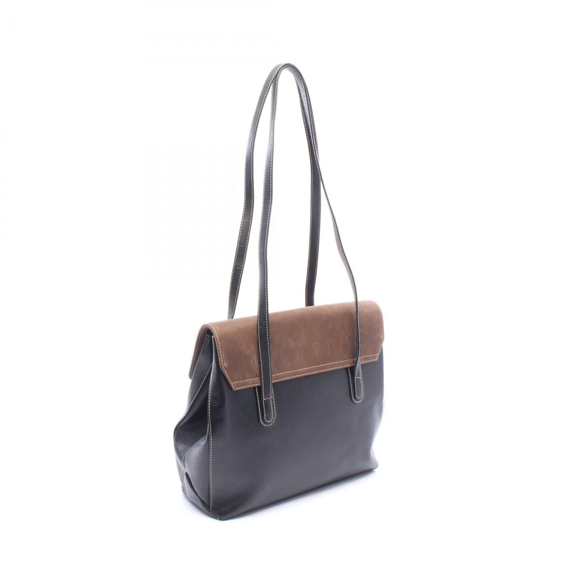 LOEWE Shoulder Bag Black/Brown leather 2120100038654