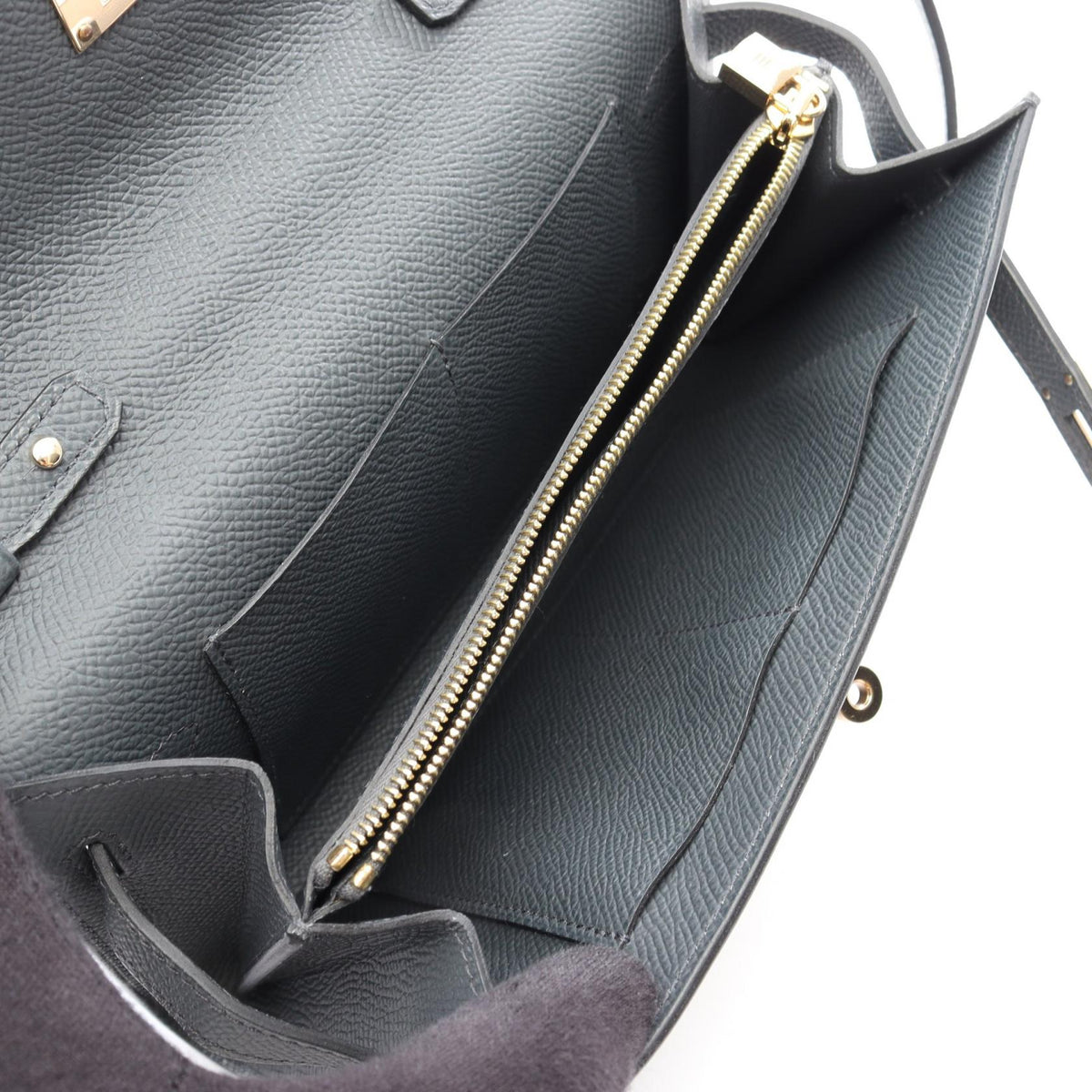 HERMES Kelly Long To Go Gris Misty Shoulder Bag Gray Epsom Other Epsom 2106800645217