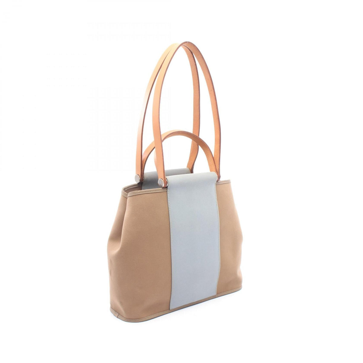 HERMES Kabak PM Etoupe Grey Ciel Tote Bag Gray/Blue Toile officier Other Toile officier / Vache leather hunter 2101220177911