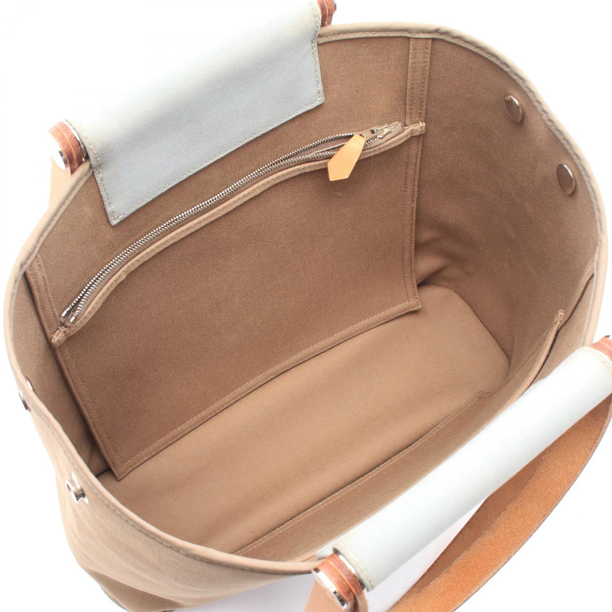 HERMES Kabak PM Etoupe Grey Ciel Tote Bag Gray/Blue Toile officier Other Toile officier / Vache leather hunter 2101220177911
