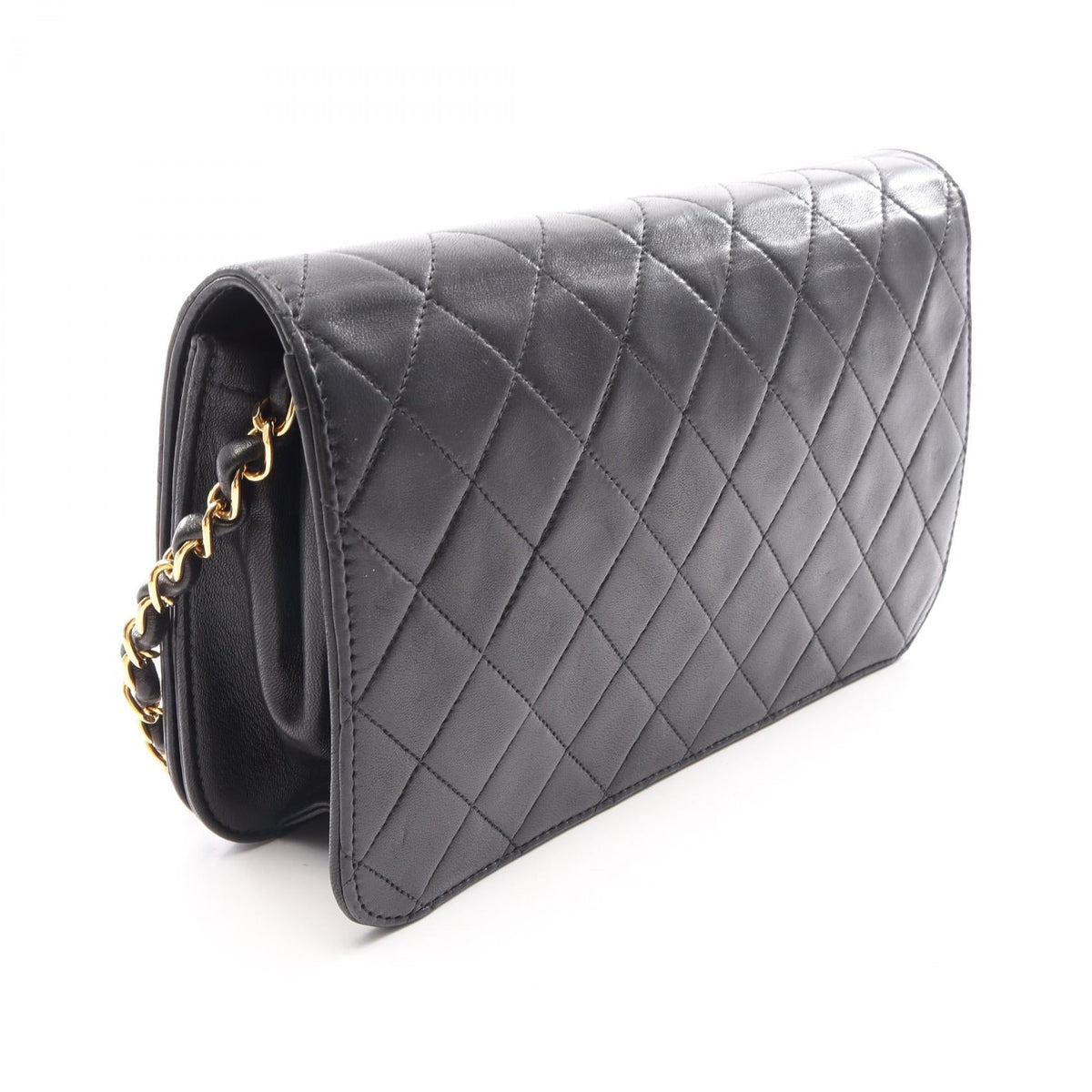 CHANEL Black Matelasse full flap Lambskin (sheep leather) 2101219991641