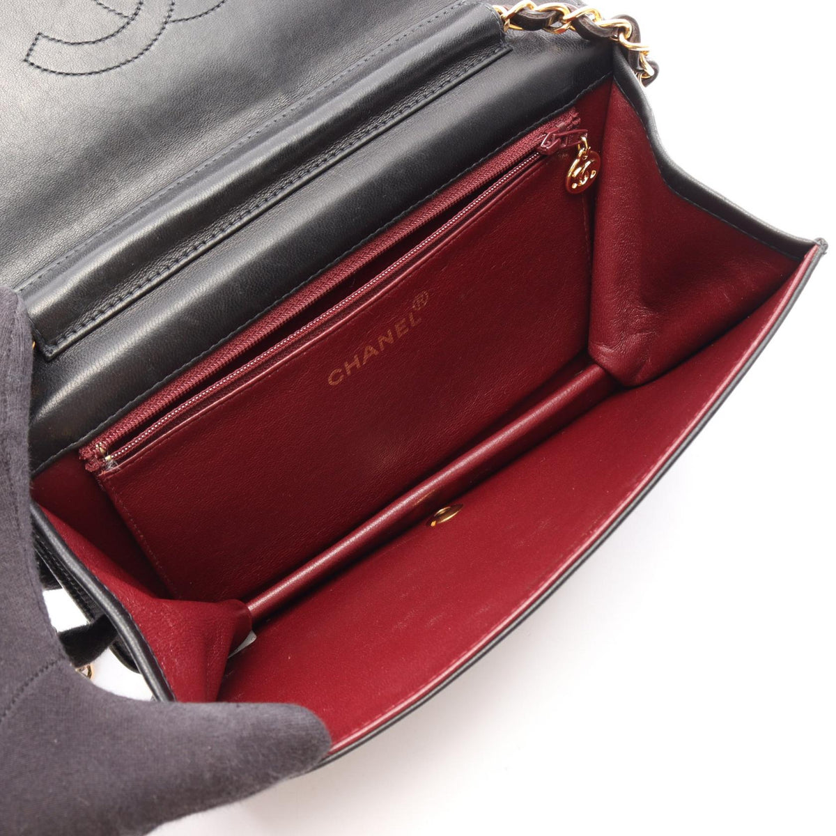 CHANEL Black Matelasse full flap Lambskin (sheep leather) 2101219991641