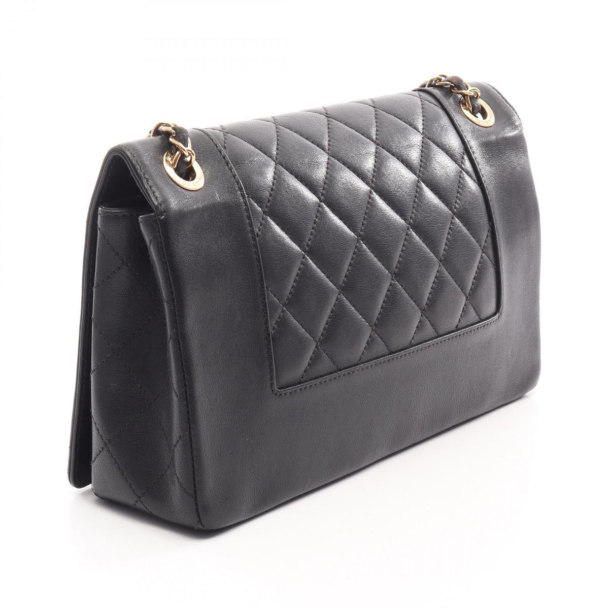 CHANEL Black Mademoiselle Matelasse Chain Shoulder Lambskin (sheep leather) 2101220162276