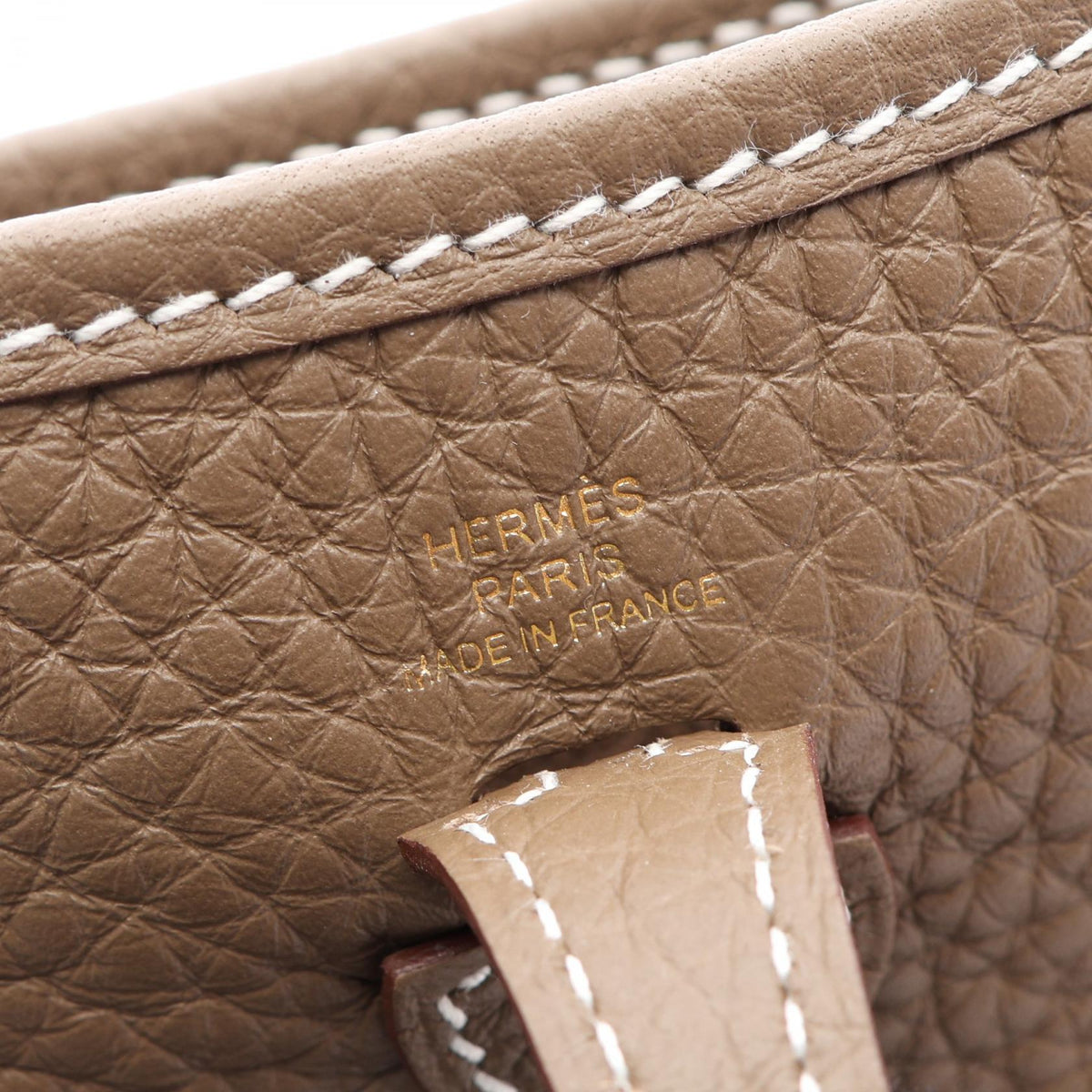 HERMES EvelyneTPM Amazon Etoupe Grey Shoulder Bag Gray Taurillon Clemence Other�Taurillon Clemence 2104102542968