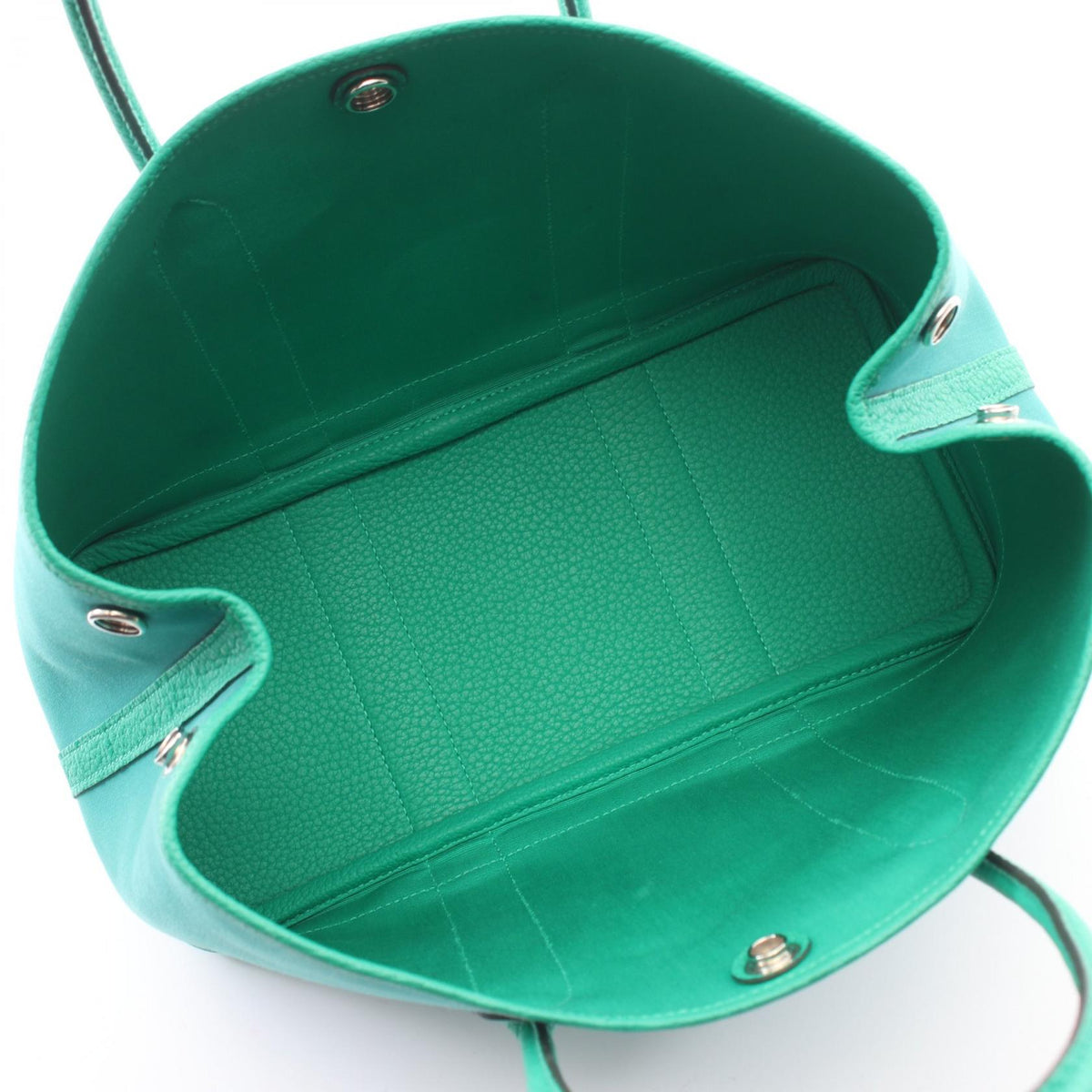 HERMES Garden party TPM Tote BagMenthe Menthe Green Toile officier Other Toile officier / Negonda leather 2104102544559