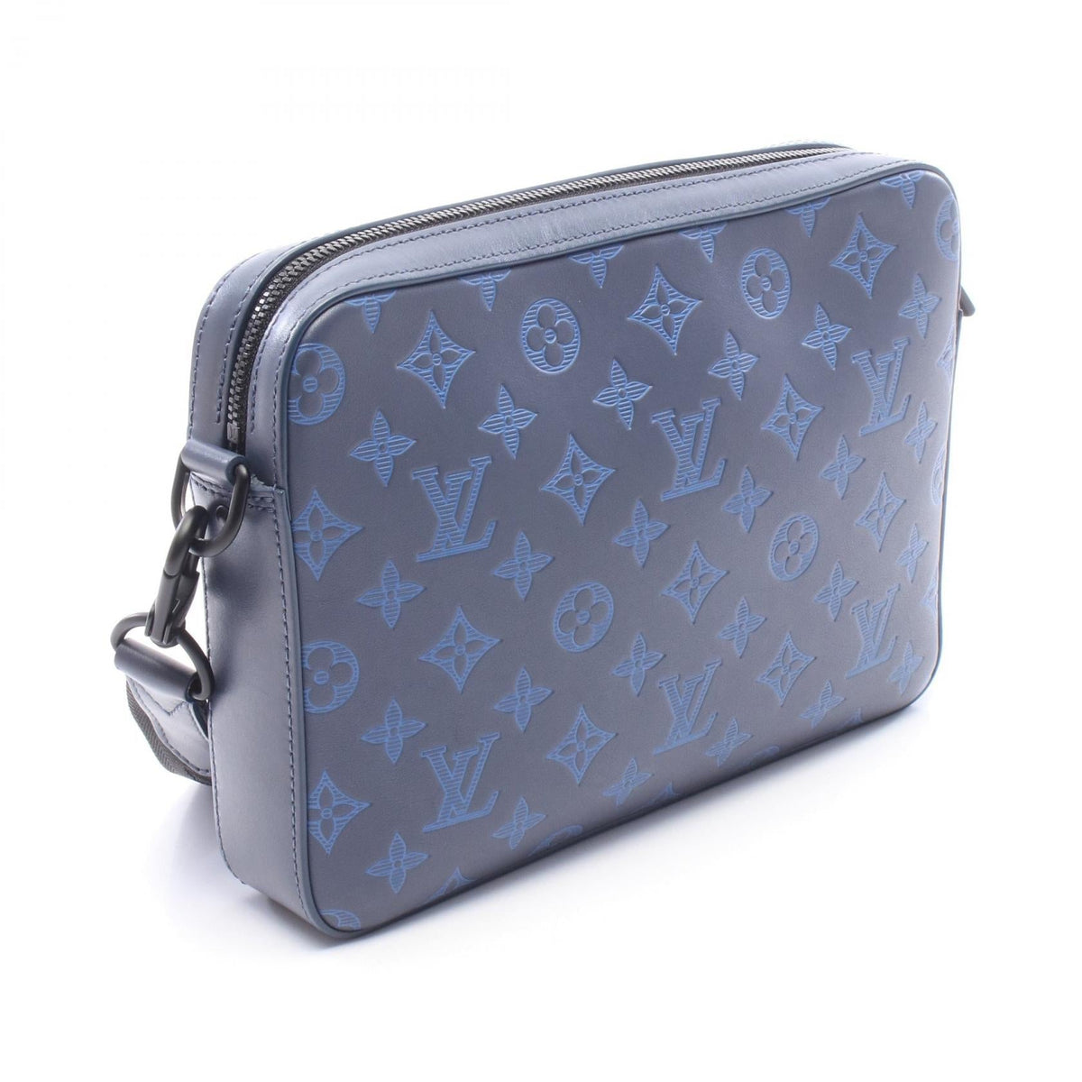 LOUIS VUITTON Duo Messenger Monogram Shadow Navy Shoulder Bag M45730 2107601183014