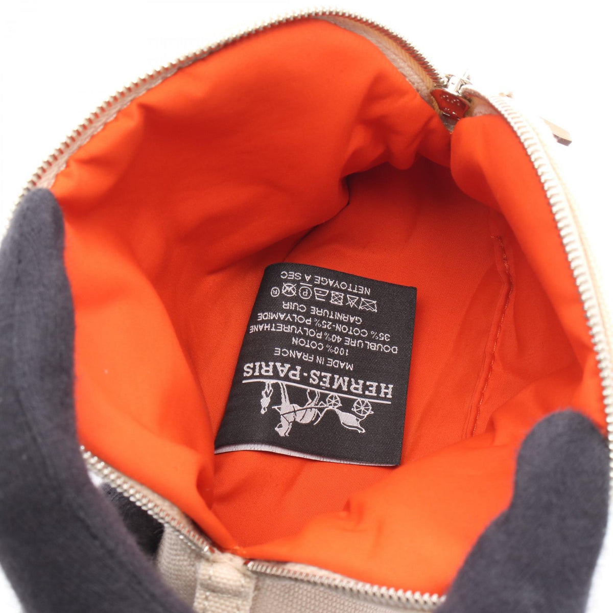 HERMES Bolide Pouch 15 Mini PouchNatural Natural Beige/Brown canvas leather 2107601107799