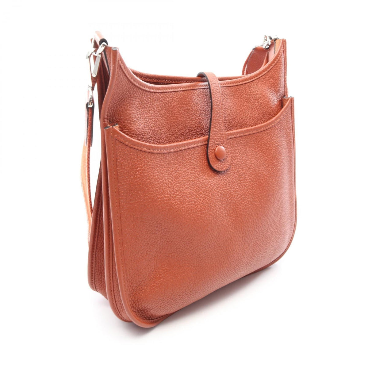 HERMES Evelyne 3 PM Brique Shoulder Bag Brown Taurillon Clemence Other�Taurillon Clemence 2106800645231