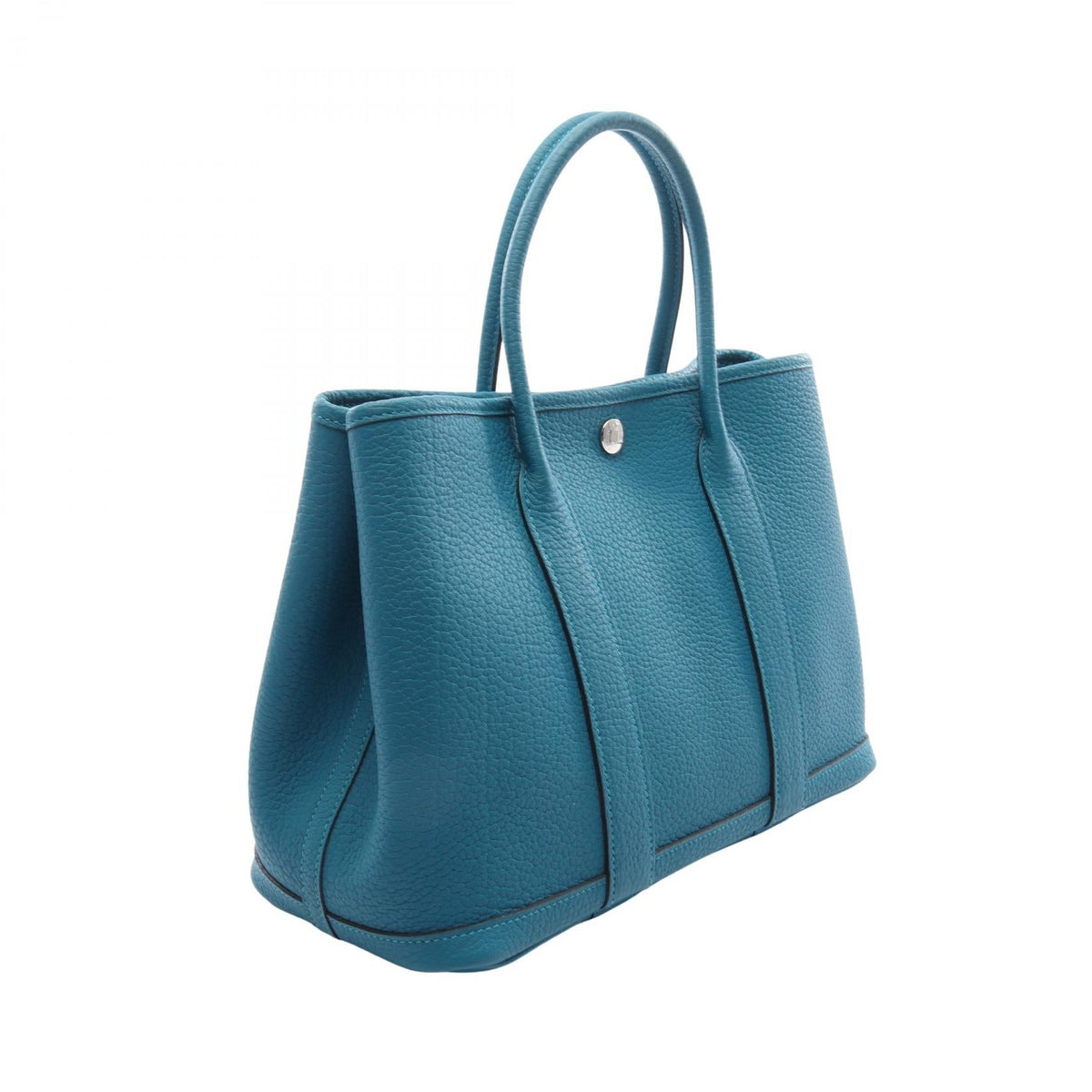 HERMES Garden Party TPM Blue Izmir Tote Bag Green Negonda leather Other�Negonda leather 2106800645262