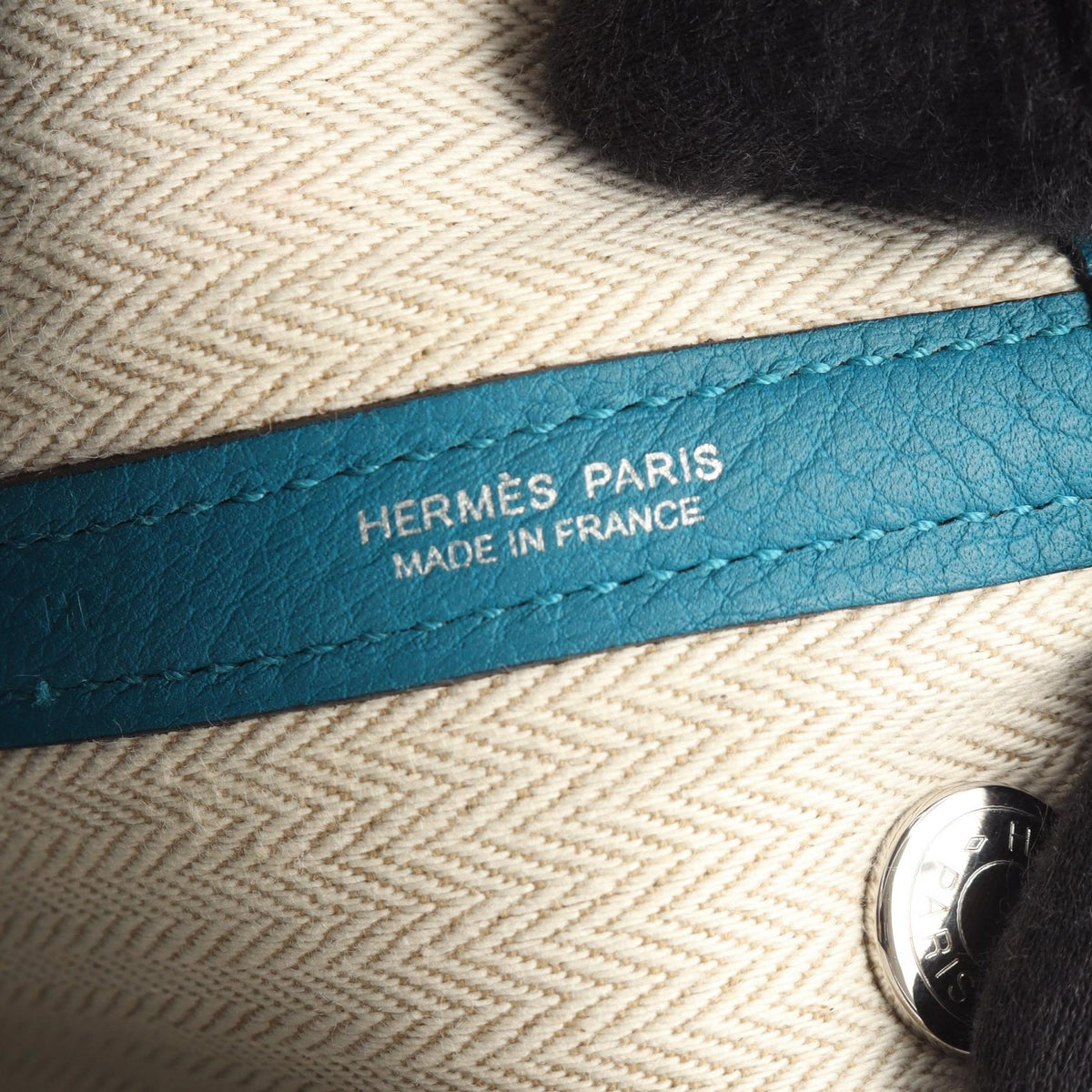 HERMES Garden Party TPM Blue Izmir Tote Bag Green Negonda leather Other�Negonda leather 2106800645262